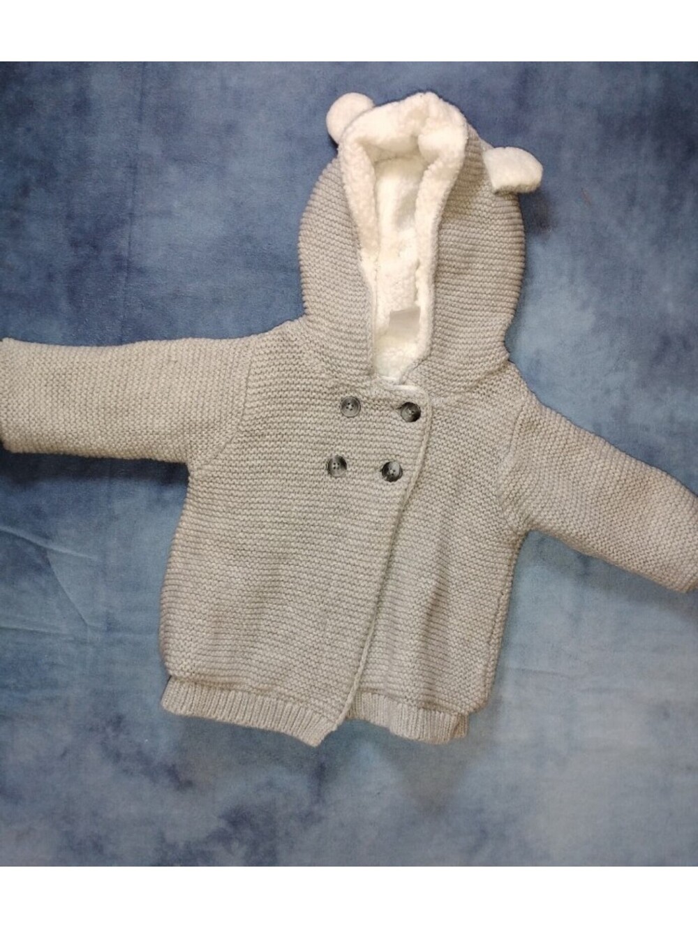 Baby Bear Hooded Knit Cardigan Jacket